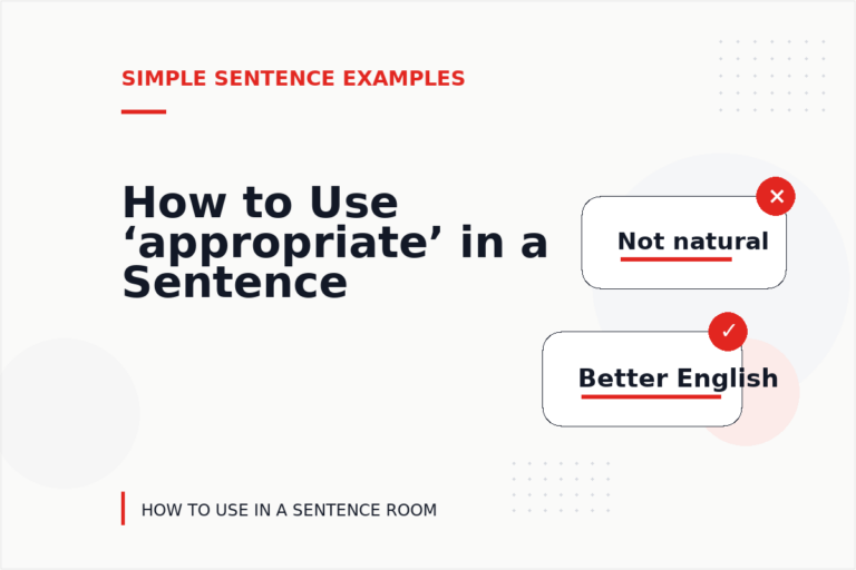 How to Use ‘appropriate’ in a Sentence