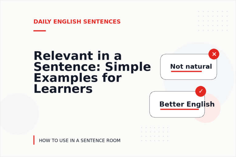 Relevant in a Sentence: Simple Examples for Learners